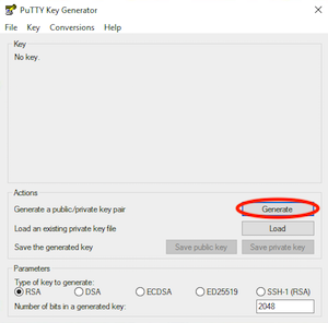 PuTTY Launch and Generate KeyPair