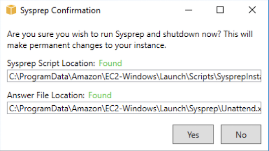 SysPrep Confirm